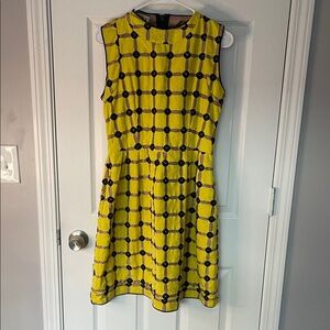 Marni Yellow and Black Checkered Women's Dress